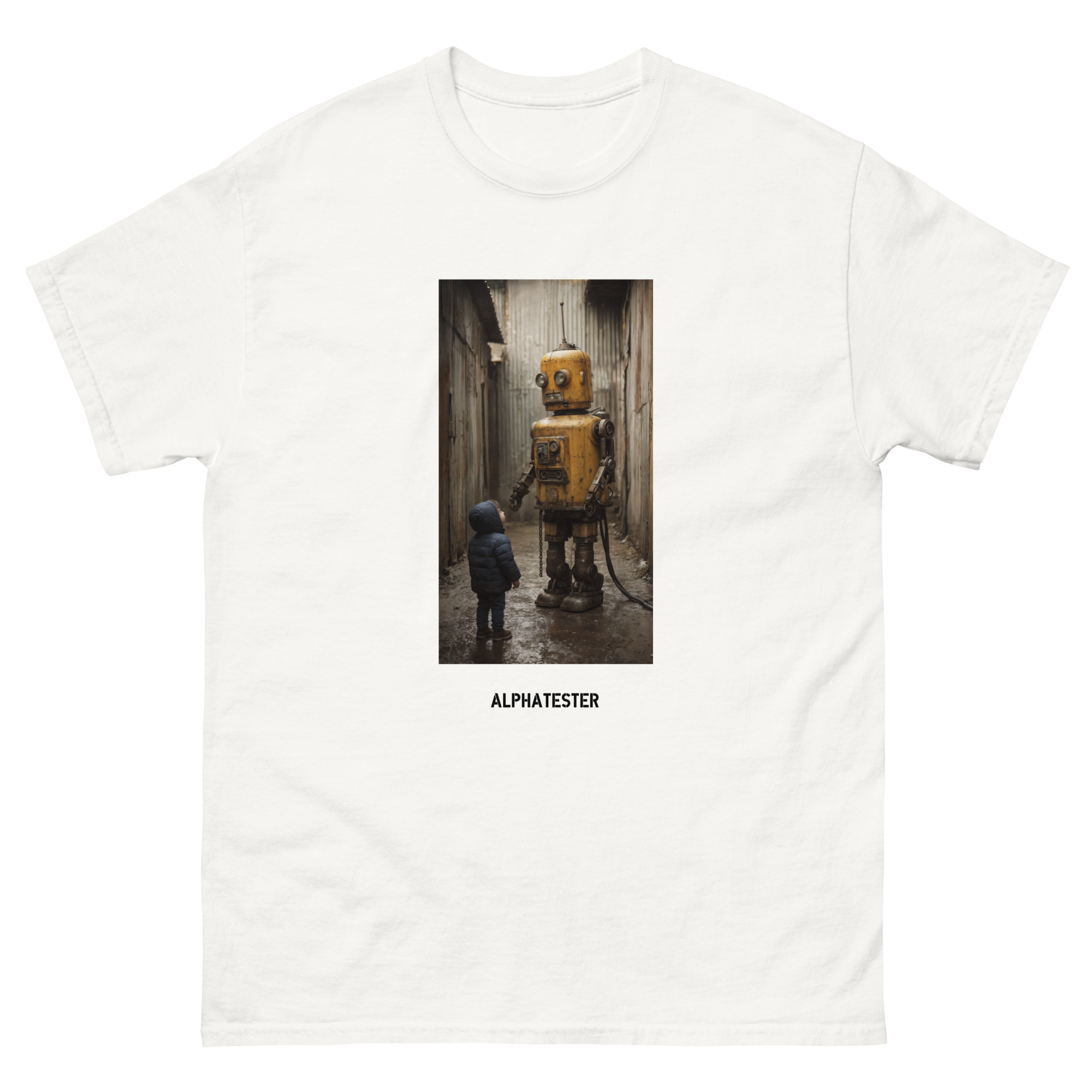 ALPHATESTER friendly robot T-Shirt – Bild 8