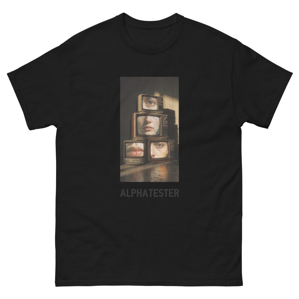 ALPHATESTER stacked faces T-Shirt