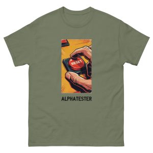 ALPHATESTER red button reset T-Shirt