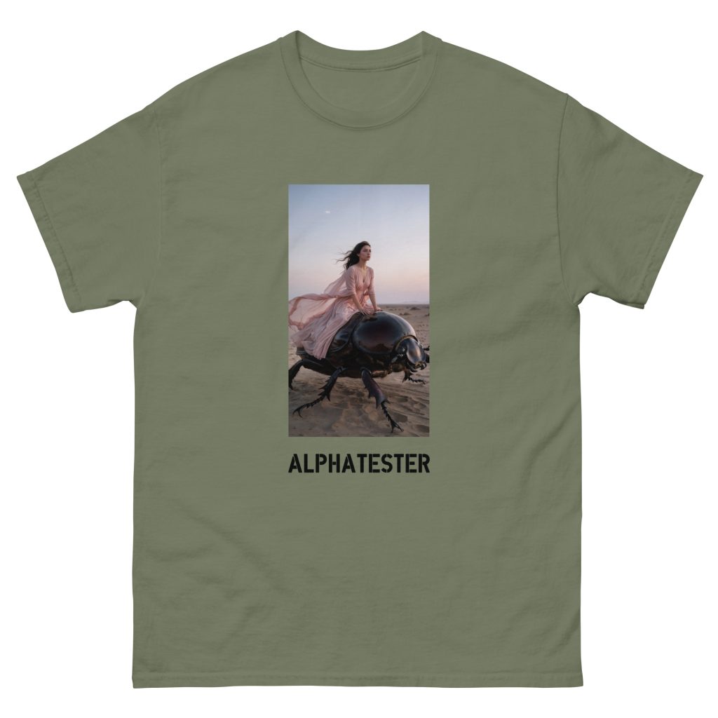 ALPHATESTER pink beetle T-Shirt